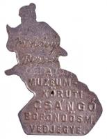 ~1910. "A Múzeum Körúti Csángó Bőröndös M. védjegye" fém védjegy (15x24mm) T:2