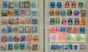 151 db régi olasz okmánybélyeg jobbakkal, közte pár érdekes levélzáró