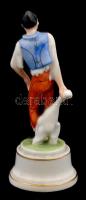 Herendi Ludas Matyi figura. Kézzel festett, jelzett (Herend Hungary 1942), hibátlan 12 cm