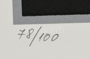 Szász Endre (1926-2003): Női arc (Emese). Szitanyomat, papír, számozott (78/100), jelzett, felcsavar...