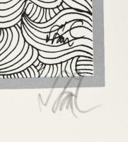 Szász Endre (1926-2003): Női arc (Emese). Szitanyomat, papír, számozott (78/100), jelzett, felcsavar...