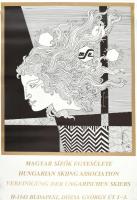 Szász Endre (1926-2003): Női arc (Emese). Szitanyomat, papír, számozott (78/100), jelzett, felcsavar...