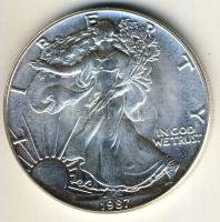 USA 1987. 1$ Ag "Liberty" 1oz. T:1