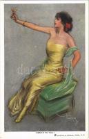 1920 Here's to You! Lady art postcard. Reinthal & Newman Pubs. No. 427. s: Lou Mayer