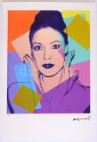 Andy Warhol (1928-1987): Arc - Karen Kain kanadai balerina. Litográfia, papír. Sorszámozott 30/100 jelzett a nyomaton. Szárazpecséttel is jelzett. Georges Israel editeur, hozzá tanúsítvány. / Karen Kain Canadian ballerina Lithography with attest 38,3x56,3 cm