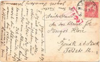 1917 Mala prelja / Horvát népviselet, fonó lány / Croatian folklore, girl with spinning wheel (EK)