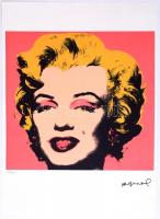 Andy Warhol (1928-1987): Marylin Monroe. Litográfia, papír. Sorszámozott 30/100 jelzett a nyomaton. Georges Israel editeur szárazpecséttel is jelzett, hozzá tanúsítvány. Lithography with attest 38,3x56,3 cm