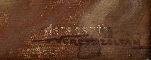 Veress Zoltán (1868-1935): Hét angyalka. Olaj, vászon, jelzett, erős kopásokkal 43x90 cm