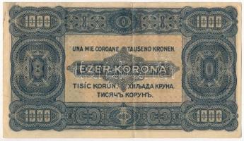 1923. 1000K "8 FILLÉR - NYOLC FILLÉR" felülbélyegzéssel, "B82 921382", nyomdahel...