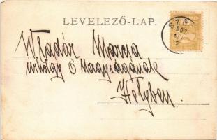 1902 Szügy, hölgy őzzel. photo (fl)