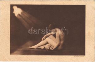 Reflektionen / Erotic nude lady art postcard. Moderne Künstler 410. (EK)