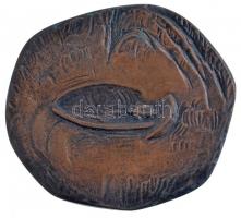 Renner Kálmán (1927-1994) 1994. "Egry" kétoldalas Br emlékplakett (~85-95mm) T:2