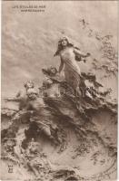 1912 D. Mastroianni - Les étoiles de mer / Meeresnixen / Erotic nude lady sculpture. A. Noyer AN Paris No. 259.