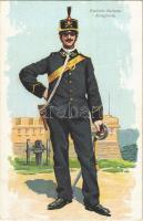 Artiglieria. Esercito Italiano / Italian military art postcard, artilleryman of the Italian Army
