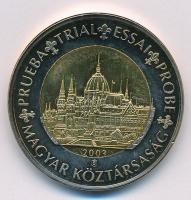 Magyarország 2003. 2E "Parlament" próbaveret T:1 patina Hungary 2003. 2 Euros "Parliament" trial strike C:UNC patina