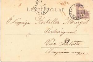 1900 Baroque child art postcard. Floral, litho