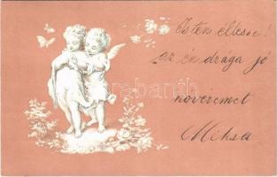 1899 Children art postcard litho