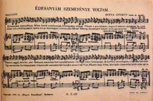 Bertha György és Pálréti P. Ágoston nótáskönyve. Dedikált. Szeged, 1936. Egészvászon kötésben