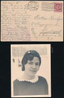 Rotter Emília Baby (1906-2003) világbajnok műkorcsolyázó saját kézzel írt lapja családjának + fotója
