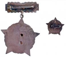 ~1960-1970. "Kiváló Újító" ezüst fokozata, zománcozott, fém jelvény, tokban T:2