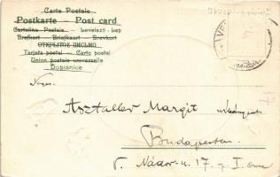 Boldog Húsvéti Ünnepeket! / Easter greeting art postcard, children with chicken and egg. Serie 557. ...