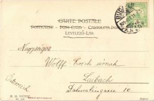 1905 Boldog Újévet! / New Year greeting art postcard, children. M. Munk Vienne Nr. 159