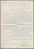 1940 október, 2 db egymáshoz kapcsolódó levél: Hartmann Ferenc, Cordatic lerakat, Petrix-képviselet, Érsekújvár, üzleti levél fedezeti váltóról, hajtásnyommal, kisebb szakadással + Üzleti levél Vacuum Oil Company esztergom-párkányi vezérképviseletének garancialevélről, hajtásnyommal