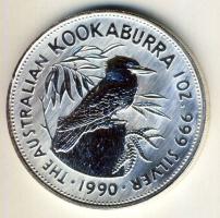 Ausztrália 1991. 5$ Ag "Kookaburra" 1 oz. T:PP ph