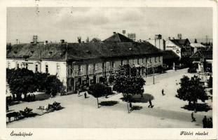 Érsekújvár main square with furniture shop