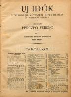 1933 Uj Idők. XXXIX. évfolyam. I. félév. ( Nem teljes.) Szerk.: Herczeg Ferenc. Kiadói egészvászon-k...