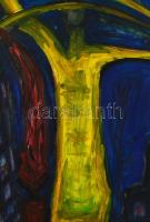 El Kazovszkij jelzésel: Kaszás, olaj, farost, keretben, 80x60 cm