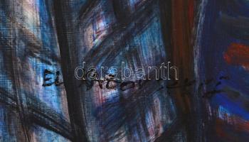 El Kazovszkij jelzésel: Kaszás, olaj, farost, keretben, 80x60 cm