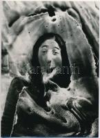 cca 1972 Matz Károly budapesti fotóművész vintage fotóművészeti alkotása, jelzés nélkül, a magyar fotográfia avantgarde korszakából, 18x13 cm