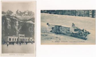 Chamonix - 20 pre-1945 postcards with winter sport motives