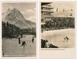 Garmisch-Partenkirchen - 11 db régi képeslap, téli sport / 11 pre-1945 postcards, winter sport