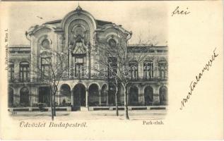 1898 (Vorläufer) Budapest XIV. Városliget, Park-Club. D. Halberstadt  (EK)