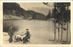 1922 Lago di Costalovara, Wolfsgrubner See (Südtirol); Rittenbahn Wolfsgrubersee geg. d. Schlern