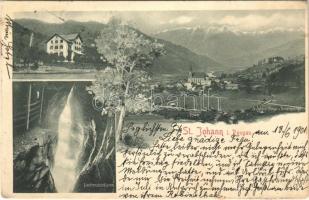 1901 Sankt Johann im Pongau, Hotel Pongauer-Hof, Tännengebirge, Liechtensteinklamm / hotel, general view, mountains, gorge. Art Nouveau (fl)