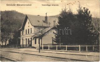 1915 Visóvölgy, Valea Viseului (Máramaros);  vasútállomás / railway station (Rb)