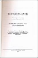 Geotudományok. A Miskolci egyetem közleménye.Hunfalvy Pál és Hunfalvy János élete és munkássága. A s...