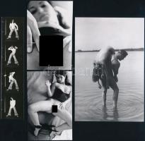 Szolidan erotikus fényképek, 7 db vintage fotó és/vagy mai nagyítás, 24x36 mm és 15x10 cm között