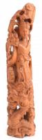 Dúsan faragott fa keleti szobor repedéssel 28 cm