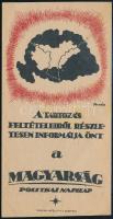 cca 1920-30 Magyarsáh politikai napilap irredenta számolócédulája, 13x7 cm