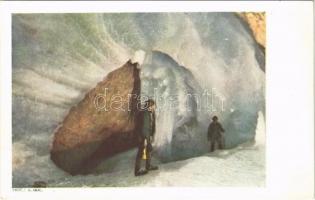 Salzburg, Eisriesenwelt im Tennengebirge. Eistor zum Mörkdom. Österr. Höhlenkarte Nr. 54. Herausgegeben von der Bundeshöhlenkommission / ice cave, interior. Phot. A. Asal (EK)