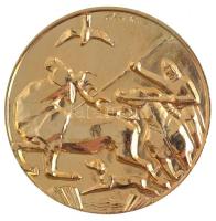 Olcsai Kiss Zoltán (1895-1981) 1971. "Vadászati Világkiállítás I. Díj" aranyozott Br emlék...