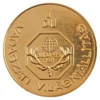 Olcsai Kiss Zoltán (1895-1981) 1971. "Vadászati Világkiállítás I. Díj" aranyozott Br emlék...