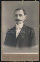 cca 1910 Rákospalota, Borsy Béla fényképész műtermében készült keményhátú vintage fotó, 16,3x10,2 cm