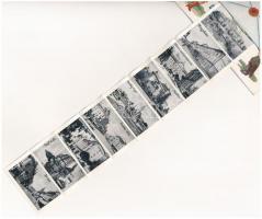 Kaposvár, magyar népviseletes leporellolap repülőgéppel s: Bernáth