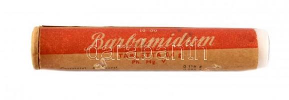 Barbamidum tablettás műanyag dobozka, Bp., Chinoin, h: 7 cm