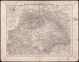 cca 1860 2 db Magyarország és Monarchia térkép korabeli iskolai atlaszból, kissé megviselt állapotban 32x25 cm
